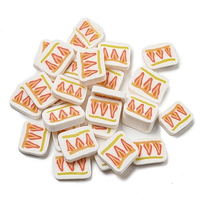 Handmade Polymer Clay Cabochons, Polymer Clay Slices for Nail Art & Phone Cases, Cake