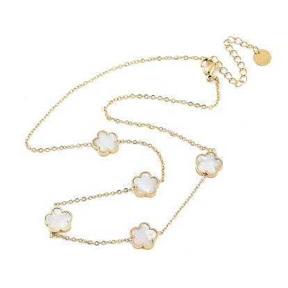 304 ожерелье нержавеющей стали, с оболочкой, цветок