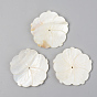 Perles de coquillages naturels d'eau douce, fleur