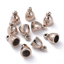 Lead Free & Nickel Free Plated Alloy Cord Ends, Long-Lasting Plated, 12x8mm, Hole: 1.5mm, 5.5mm inner diameter
