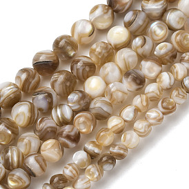 Естественных пресноводных оболочки бисер нитей, круглые, сгладить