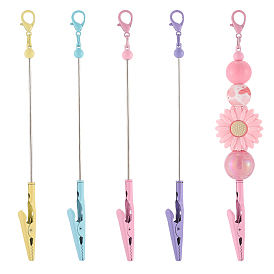 4шт 4 цвета сплав браслет инструмент ювелирные изделия помощник бисер зажим аллигатор, вспомогательные инструменты для крепления браслета