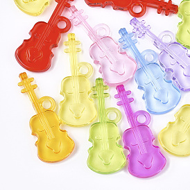 Transparent Acrylic Big Pendants, Violin