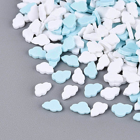 Ручной полимерной глины кабошонов, облако, плоский зад