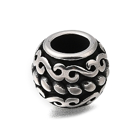 304 из нержавеющей стали европейские шарики, бусины с большим отверстием, круглые