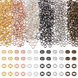 900 шт. 6 цвета латунных обжимных бусин, колонка