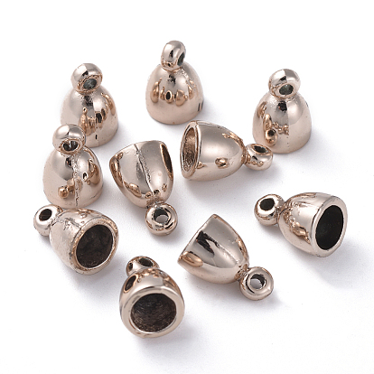 Lead Free & Nickel Free Plated Alloy Cord Ends, Long-Lasting Plated, 12x8mm, Hole: 1.5mm, 5.5mm inner diameter