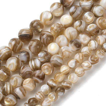 Естественных пресноводных оболочки бисер нитей, круглые, сгладить