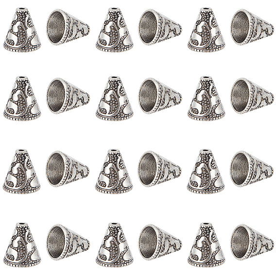 40шт. конусные бусины из сплава в тибетском стиле