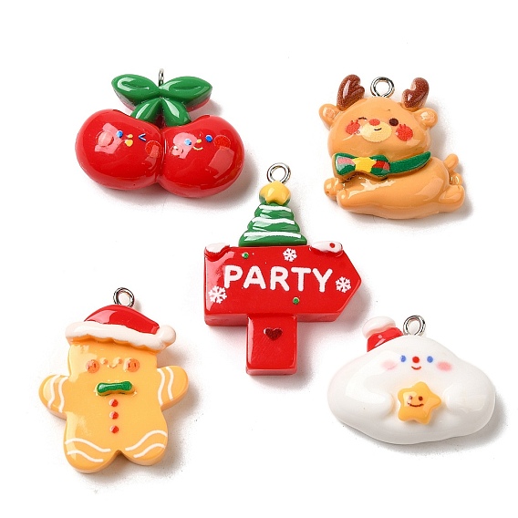 Подвески rsin на рождественскую тематику, с платиновым железом