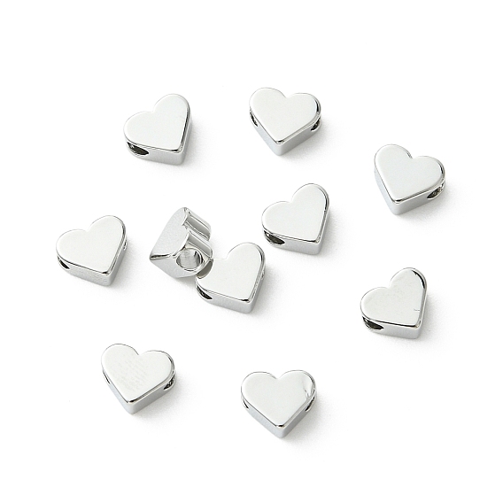 Shegrace Messingperlen, Cadmiumfrei und Nickel frei und Bleifrei, Herz