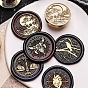 Skull/Heart/Witch/Spider/Flower/Moon Halloween Theme Golden Tone Brass Wax Seal Stamp Head, for DIY Wax Seal Stamp Making