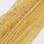 Natural Agate Beads Strands, Faceted, Dyed, Round, 4mm, Hole: 0.5mm