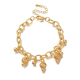 Brass Cable Chain Charm Bracelets