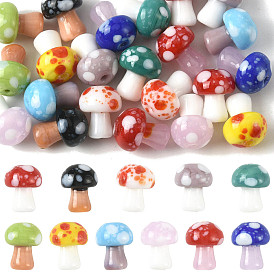 22 шт 11 цвета бусины лэмпворк ручной работы, гриб