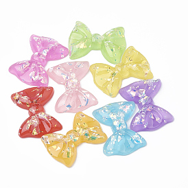 Кабошоны из смолы, с чипом оболочки, бантом