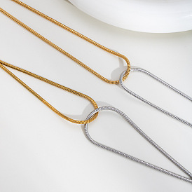 Браслеты и ожерелья из нержавеющей стали в виде змеиных цепочек для женщин