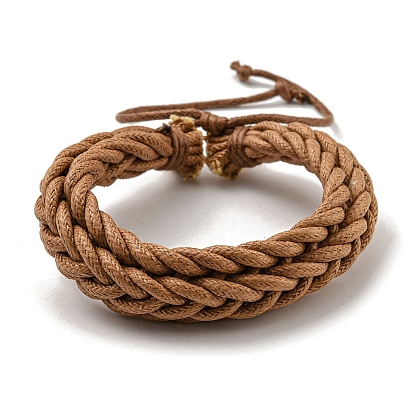 Adjustable PU Leather Cords Braided Double Layer Multi-strand Bracelets