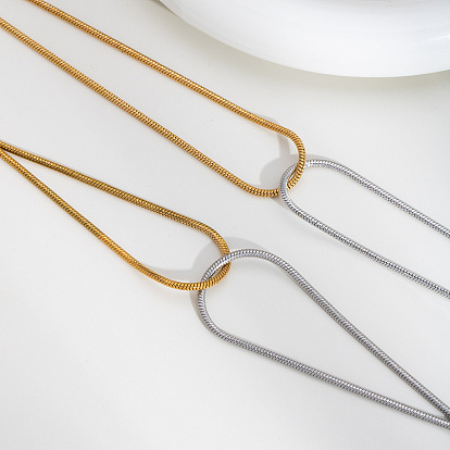 Браслеты и ожерелья из нержавеющей стали в виде змеиных цепочек для женщин