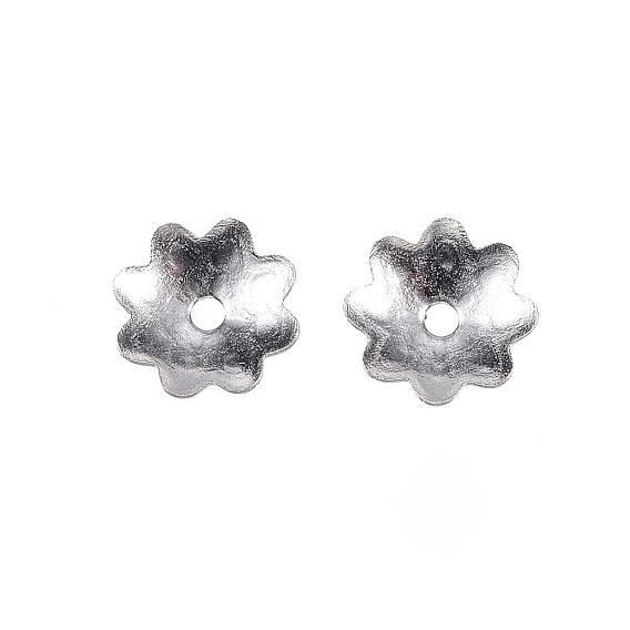 201 Stainless Steel Bead Caps, Flower, Multi-Petal