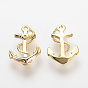 Messing Charme, Nickel frei, echt 18 k vergoldet, Anker