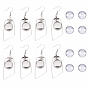 DIY Earring Making, with Stainless Steel Dangle Earrings, Cabochon Settings, Glass Cabochons