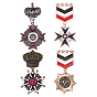 4 шт. 4 стили брошь-булавка в виде звезды и креста из железа с эмалью, подвесной значок из сплава для одежды