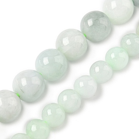 Бусы из натурального мьянманского жадеита, круглые