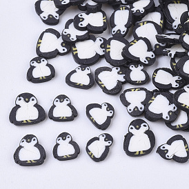 Handmade Polymer Clay Cabochons, Fashion Nail Art Decoration Accessories, Penguin