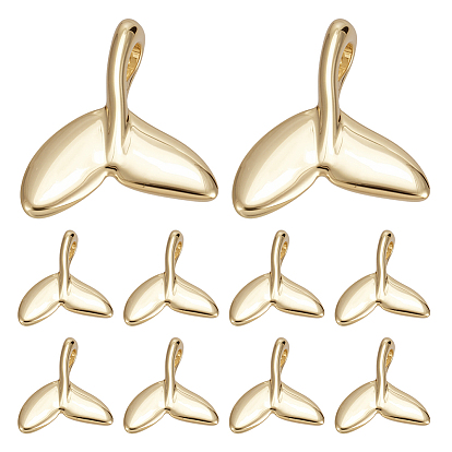 10 шт. экологически чистые латунные подвески, долговечный, рыбий хвост
