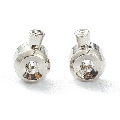 Зажимные бусины из латуни, свободные шарики, прелести для пробки, долговечный, рондель