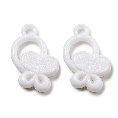 Pendentifs acryliques opaques, charmes de papillon