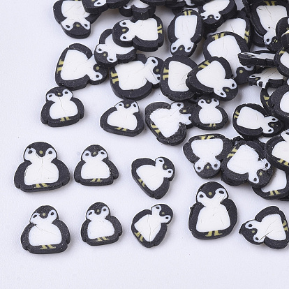 Handmade Polymer Clay Cabochons, Fashion Nail Art Decoration Accessories, Penguin