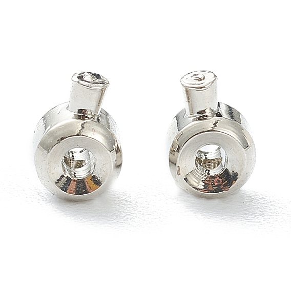 Зажимные бусины из латуни, свободные шарики, прелести для пробки, долговечный, рондель