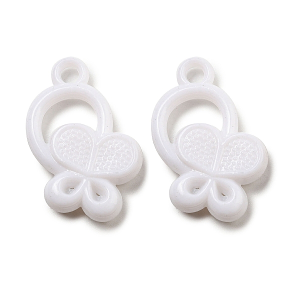 Pendentifs acryliques opaques, charmes de papillon