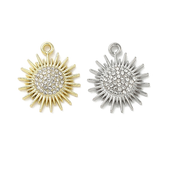 Подвески из сплава и страза, солнце