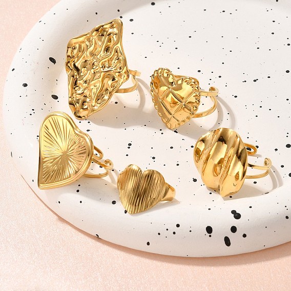 304 открытые манжеты из нержавеющей стали для женщин, реальный 18 k позолоченный