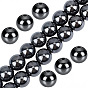 Electroplated Synthetic Non-Magnetic Hematite Beads Strands, Grade AA, Round
