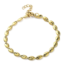 304 Stainless Steel Coffee Bean Link Chain Bracelets for Women