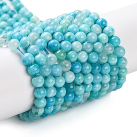 Natural Hemimorphite Beads Strands, Round, Dyed