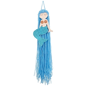 Mermaid Theme Tassel Wall Hanging Decorations, for Children's Room Hanging Ornaments