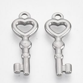 Pendentifs en acier inoxydable, clé