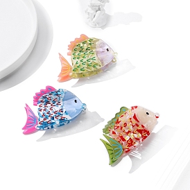 Cellulose Acetate Claw Hair Clips, Hair Accessories for Women & Girls, Fish