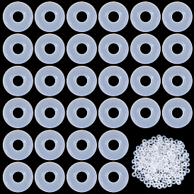 450Pcs Rubber O Rings, Donut Spacer Beads, Fit European Clip Beads