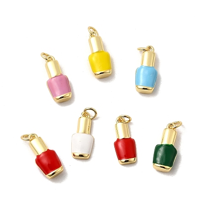 Латунь эмаль подвески, помада очарование, долговечный, без свинца и без кадмия, с целью перехода в кольце, стойки покрытие, реальный 18 k позолоченный