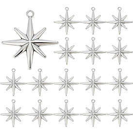20 piezas colgantes de aleación de estilo tibetano, encantos estrella
