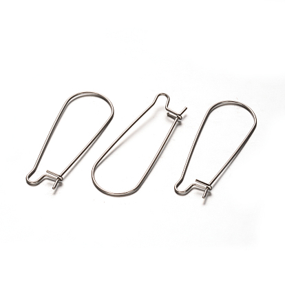 Серьги из 304 нержавеющей стали, 20 датчик, 33x13 мм, штифты : 0.8 мм