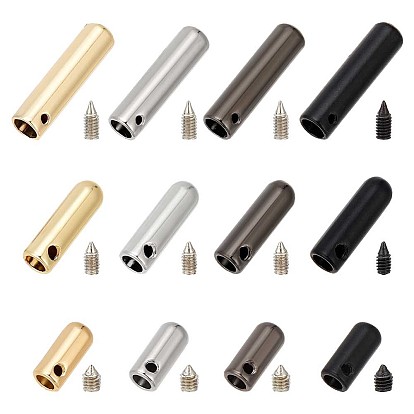 24 наборы 12 стили заглушки из цинкового сплава, шнур заканчивается винтом, колонка