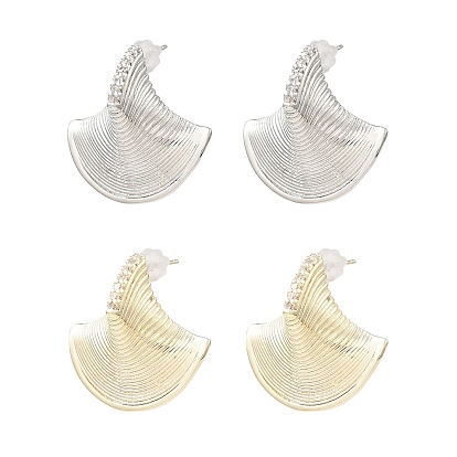 Латунные микро проложить кубического циркония уха шпильки, ведьма шляпа