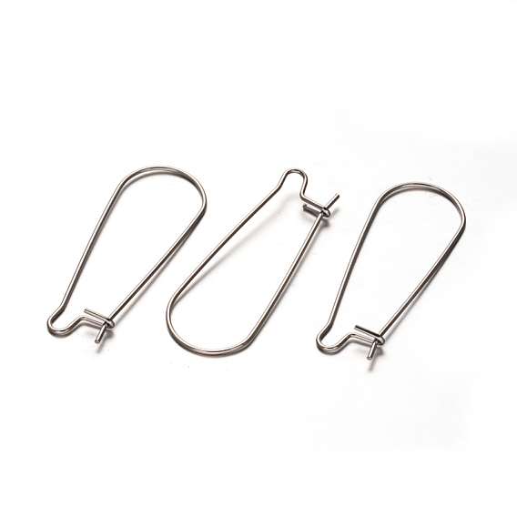 Серьги из 304 нержавеющей стали, 20 датчик, 33x13 мм, штифты : 0.8 мм